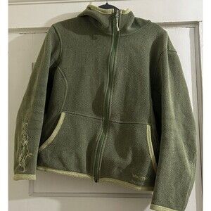 Marmot Embroidered Fleece Hoodie Jacket sz Medium